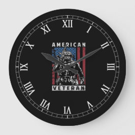 Amerikanischer Veteran Große Wanduhr