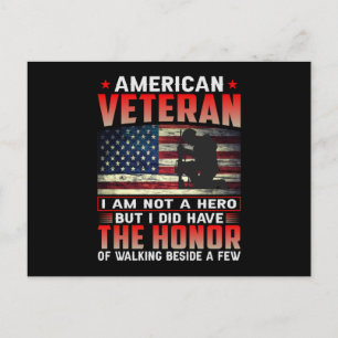 Amerikanischer Veteran, ich bin kein Held Einladungspostkarte