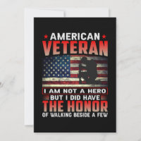 Amerikanischer Veteran, ich bin kein Held