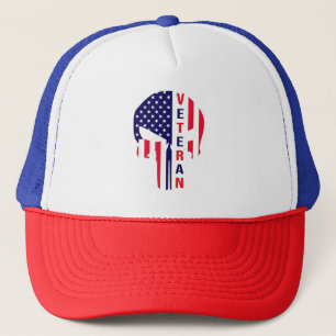 Amerikanischer Veteran Punisher Truckerkappe