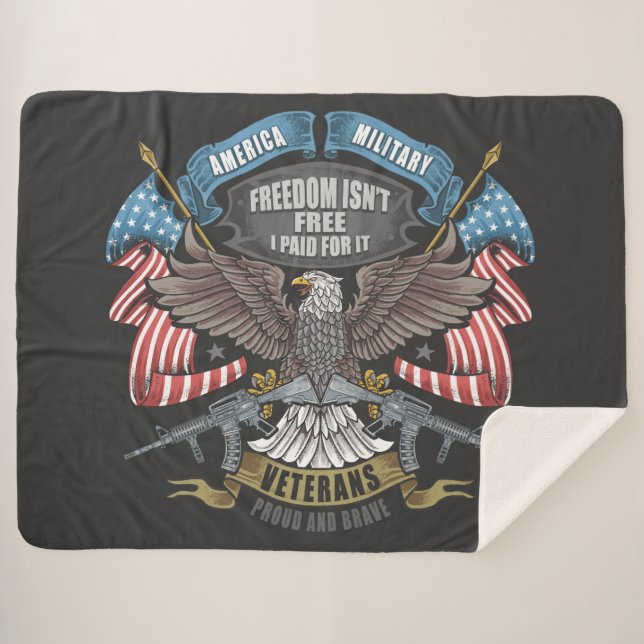 Amerikanischer Veteran Sherpadecke (Vorderseite (Horizontal))