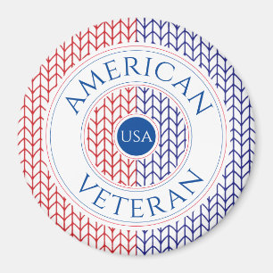 AMERIKANISCHER VETERANE Rundmagnet Magnet
