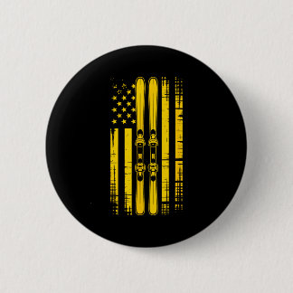 Amerikanischer Vintage-Skisport Ski Winter Berg US Button
