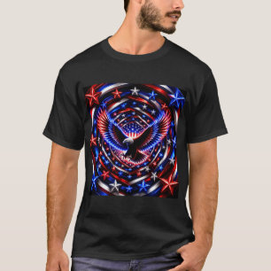 Amerikanischer Visionsspiral – Patriotischer Adler T-Shirt