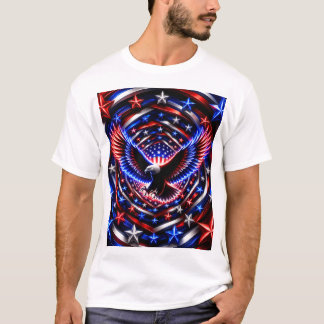 Amerikanischer Visionsspiral – Patriotischer Adler T-Shirt