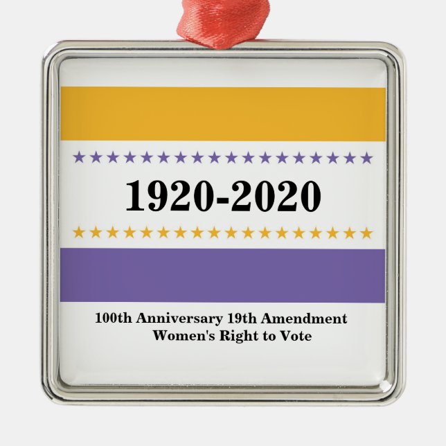Amerikanischer Wahlsieg Frauen wählen Ornament Aus Metall (Vorne)