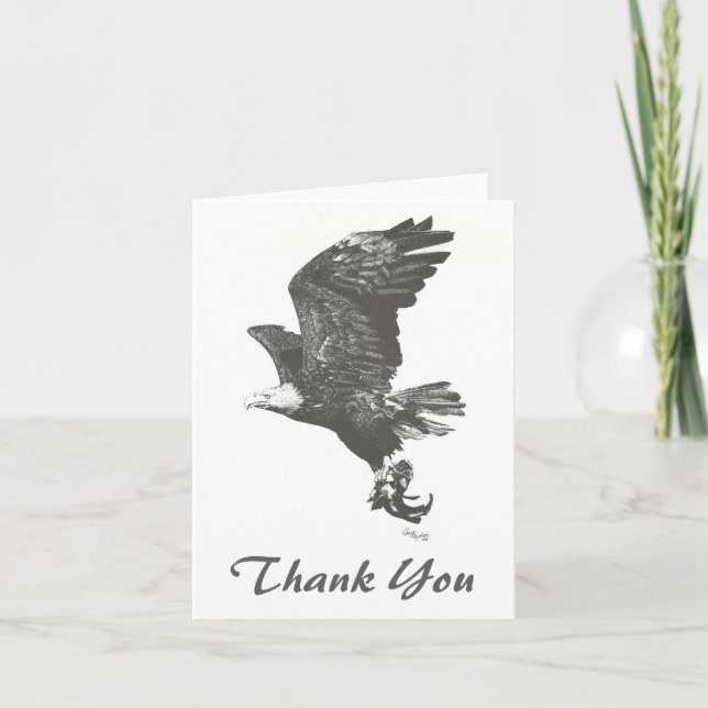 Amerikanischer Weißkopfseeadler danken Ihnen zu Dankeskarte (Vorderseite)