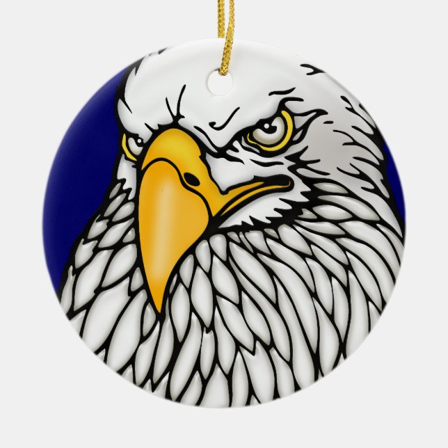 Amerikanischer Weißkopfseeadler Keramikornament (Vorne)