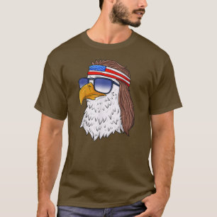 Amerikanischer Weißkopfseeadler-Mullet 4. Juli Lus T-Shirt