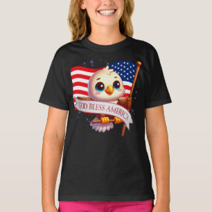 Amerikanischer Weißkopfseeadler Sterne und Streife T-Shirt