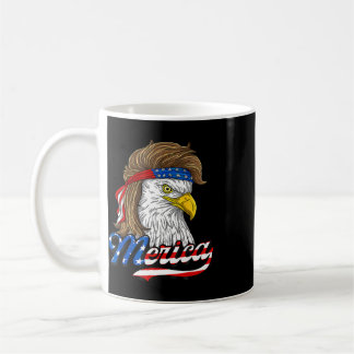Amerikanischer Weißkopfseeadler USA-Flagge 4. Juli Kaffeetasse