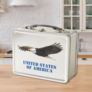 Amerikanischer Weißkopfseeadler USA Metall Brotdose