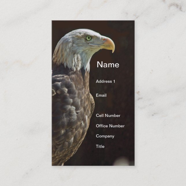 Amerikanischer Weißkopfseeadler Visitenkarte (Vorderseite)