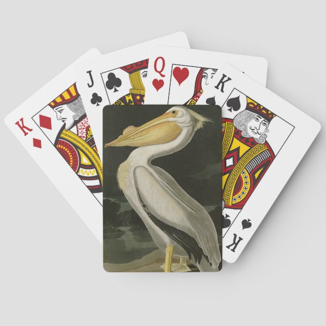 Amerikanischer Weißpelikan, Audubons Vögel von Ame Spielkarten (Rückseite)