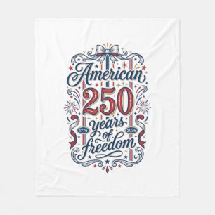 Amerikanisches 250 Jahre Freiheit Patriotes Shirt Fleecedecke