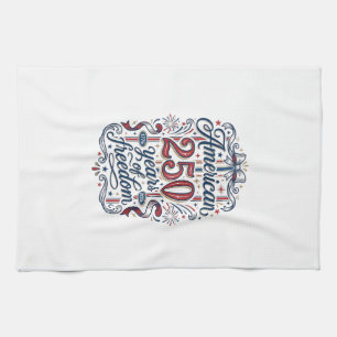 Amerikanisches 250 Jahre Freiheit Patriotes Shirt Geschirrtuch