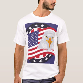 Amerikanisches Adler- und Flaggen-Patriotismus-T-S T-Shirt