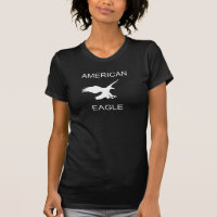 Amerikanisches Adler-Weiß fasste T - Shirts ab