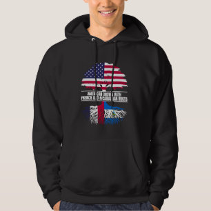 Amerikanisches Anbau mit Flaggenerbe Französisch N Hoodie