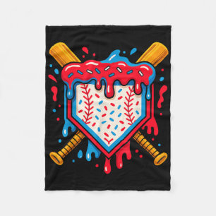 Amerikanisches Baseball-Drip-Eis Für Jungen Ball U Fleecedecke