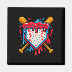 Amerikanisches Baseball-Drip-Eis Für Jungen Ball U Magnet