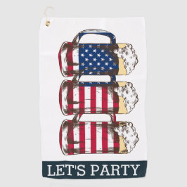 AMERIKANISCHES Bier LASSE PARTY-BACKDROP Golfhandtuch