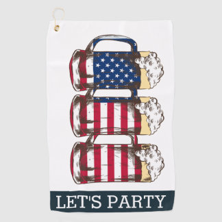 AMERIKANISCHES Bier LASSE PARTY-BACKDROP Golfhandtuch