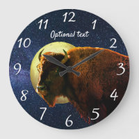 Amerikanisches Bison, Vollmond und Sternennacht