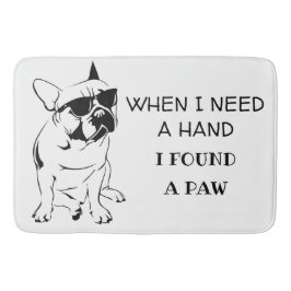 AMERIKANISCHES BULLDOG SKETCH MIT QUOTE BADEMATTE