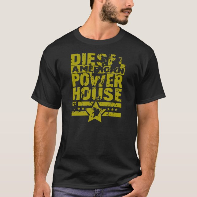 Amerikanisches Dieselelektrizitätskraftwerk T-Shirt (Vorderseite)