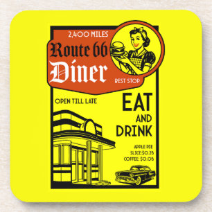 Amerikanisches Diner der 1950er Jahre Getränkeuntersetzer