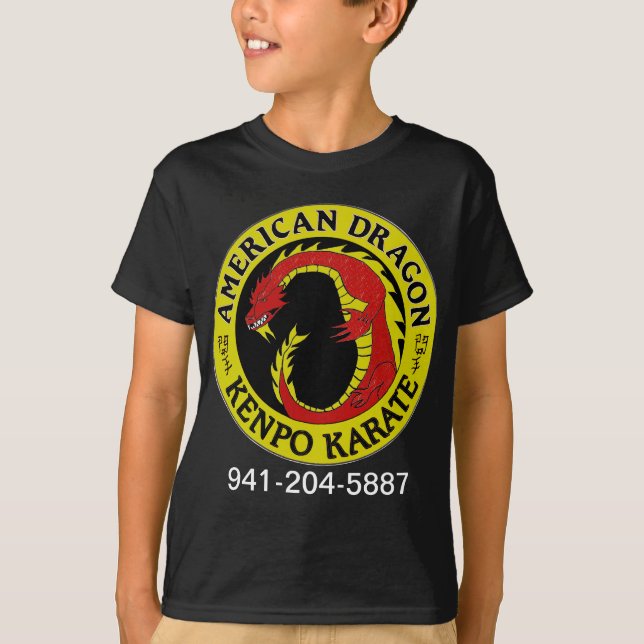 Amerikanisches Drache Kenpo Karate T-Shirt (Vorderseite)