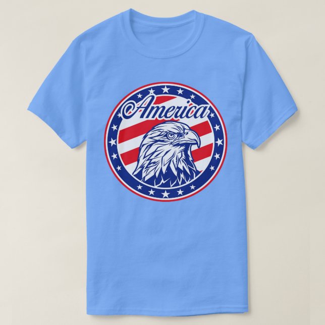 AMERIKANISCHES EAGLE BUTTON T-Shirt (Design vorne)