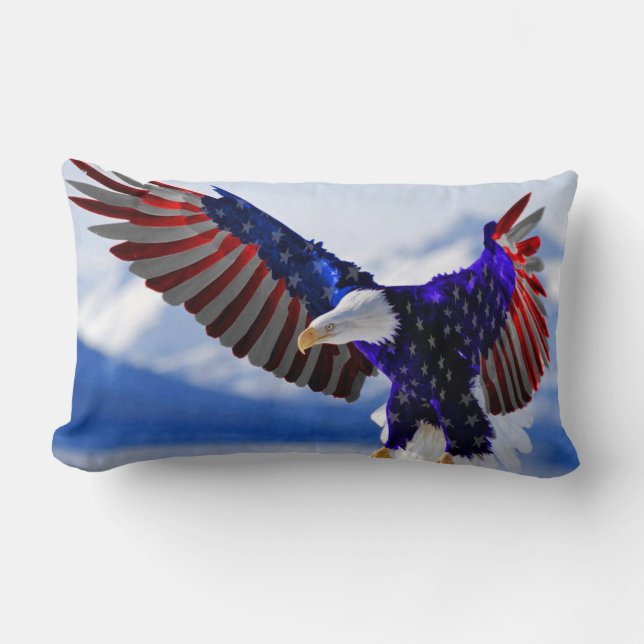 Amerikanisches Eagle Lendenkissen (Vorderseite)