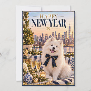 Amerikanisches Eskimo-Neujahrs-Kartenblatt
