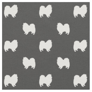 Amerikanisches EskimohundeSilhouette-Muster Stoff