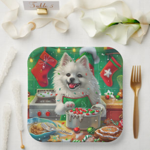 Amerikanisches Eskimoweihnachtsbacken: Festliches  Pappteller