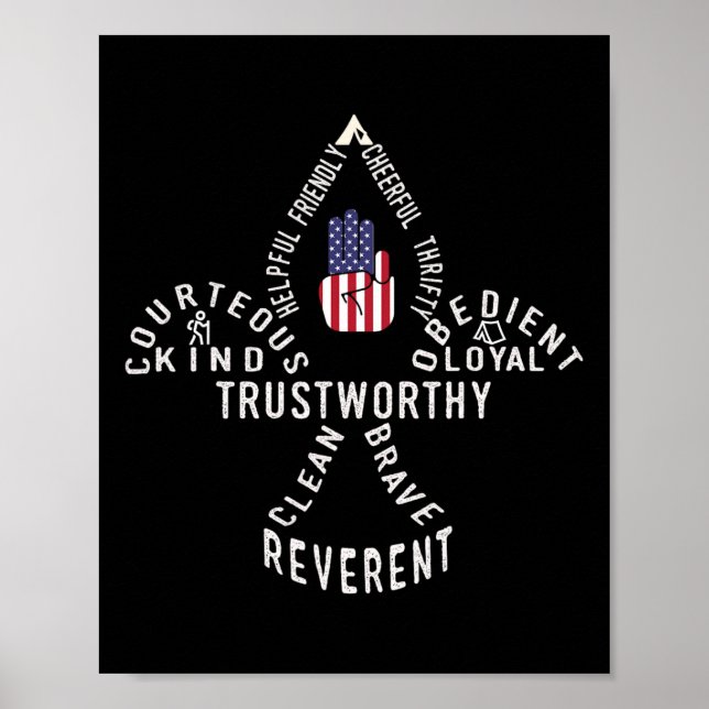 Amerikanisches Fahnen-Scouting-Gesetz  Poster (Vorne)