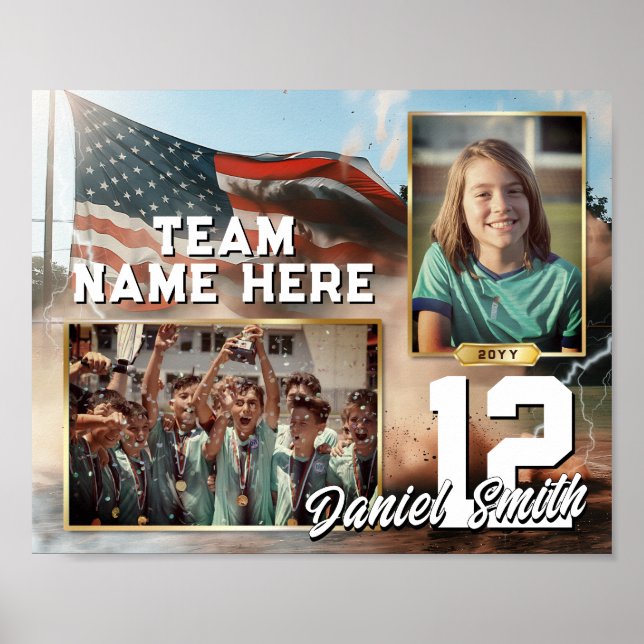 Amerikanisches Flag für den benutzerdefinierten Sp Poster (Vorne)