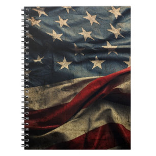 Amerikanisches Flag Waving Notebook Notizblock