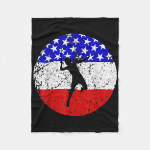Amerikanisches Flagge Badminton-Shirt - Badminton- Fleecedecke