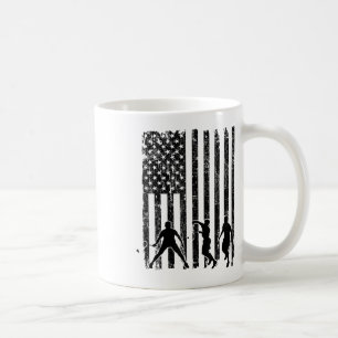 Amerikanisches Flagge Badminton Shirt Männer USA-F Kaffeetasse