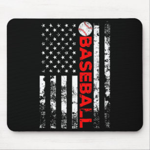 Amerikanisches Flagge Baseball Team T-Shirt_5 Mousepad