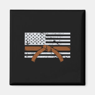 Amerikanisches Flagge Karate-Geschenk Tae Kwon Do Magnet