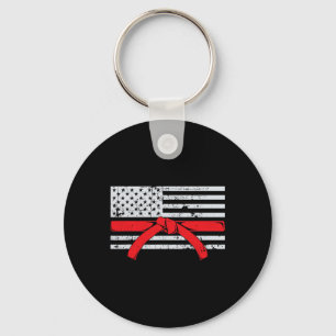 Amerikanisches Flagge Karate Geschenk Tae Kwon Do  Schlüsselanhänger