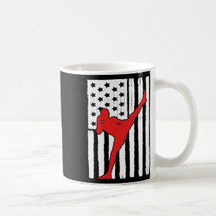 Amerikanisches Flagge Muay Thai Thema Grafikdesign Kaffeetasse