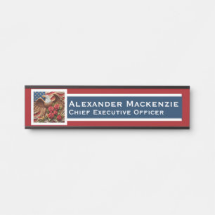 Amerikanisches Flagge Türschild Büro Namensschild