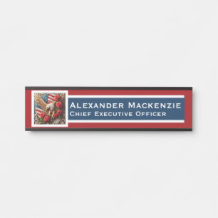 Amerikanisches Flagge Türschild Büro Namensschild