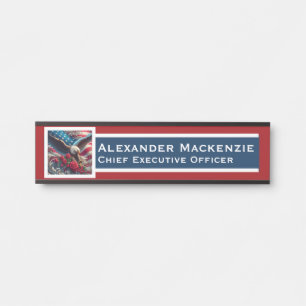 Amerikanisches Flagge Türschild Büro Namensschild