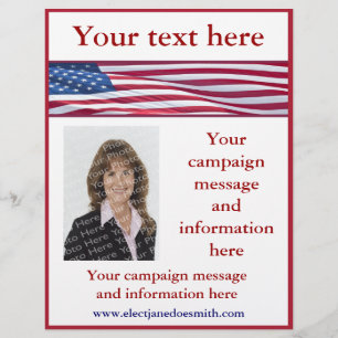 Amerikanisches Flagge Wahlkampf Flyer Vorlage